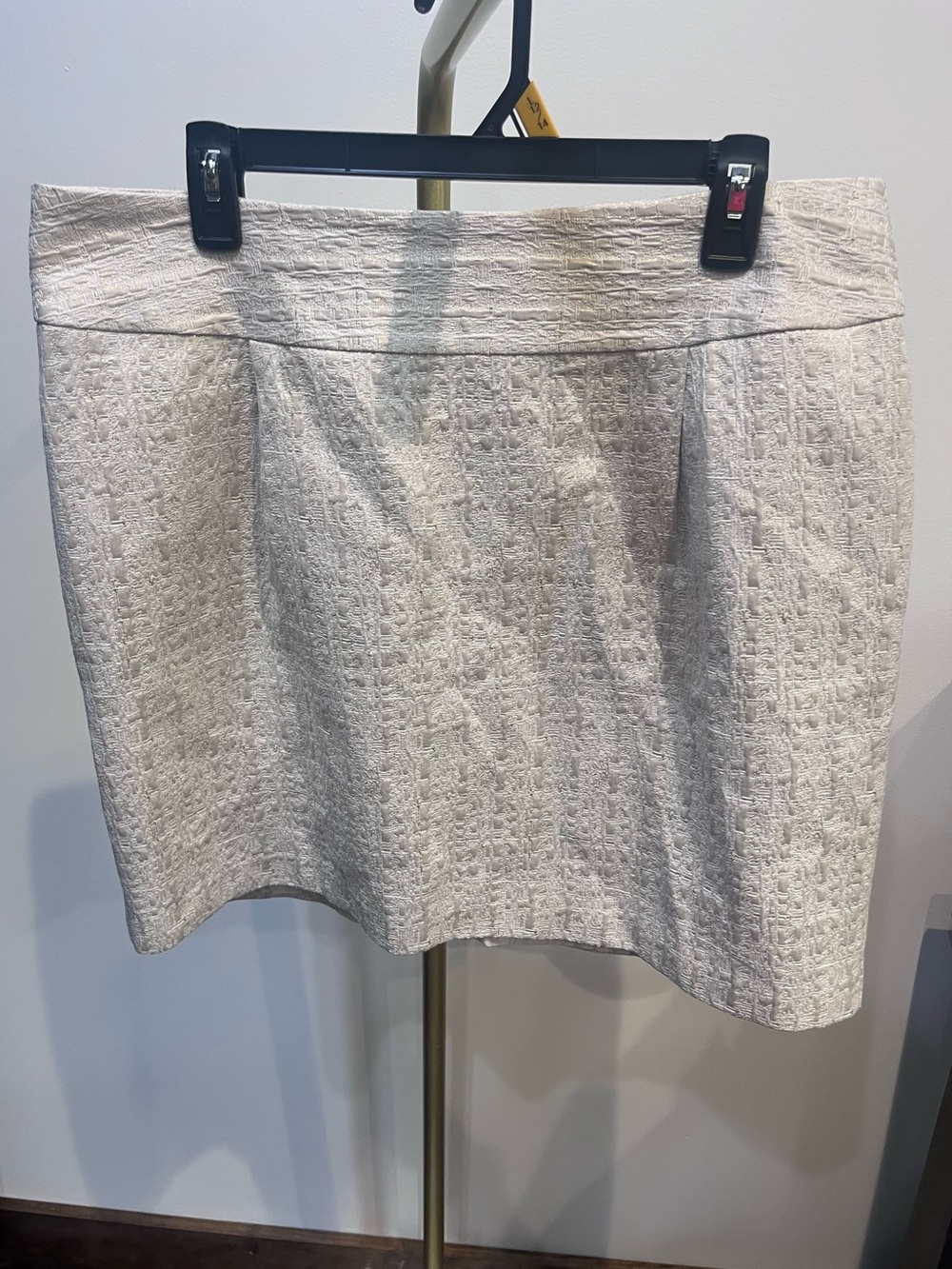 Merona Cream Textured Mini Skirt